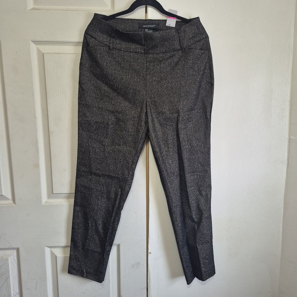 Ashley Stewart Metallic Black Pants
